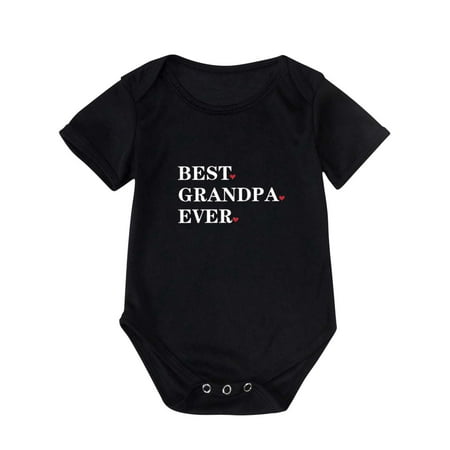 

REORIAFEE Newborn Infant Clothes Casual Romper Short Sleeve Letter Print Jumpsuit Fall Clothes Floral One Piece Outfits Kids Playsuit Overalls Overall Jumpsuit Black 18-24 Months