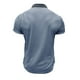 thumbnail image 3 of Camisetas Mens Beefy Muscle Color Sólido Turndown Collar Blusa Top, Camisetas de Manga Corta para Hombre, 3 of 6