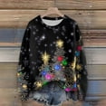 thumbnail image 2 of Womens Christmas Tree Sweater - Crewneck,Long Sleeve,Knit,Purple,XX-Large, 2 of 4