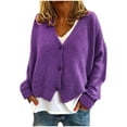 thumbnail image 1 of 2025 Mode Cardigan Solide pour Femmes Ouvert Col en V Boutons Décontracté Extensible Cardigan d'Automne pour Femmes Tricot Manteau, 1 of 8