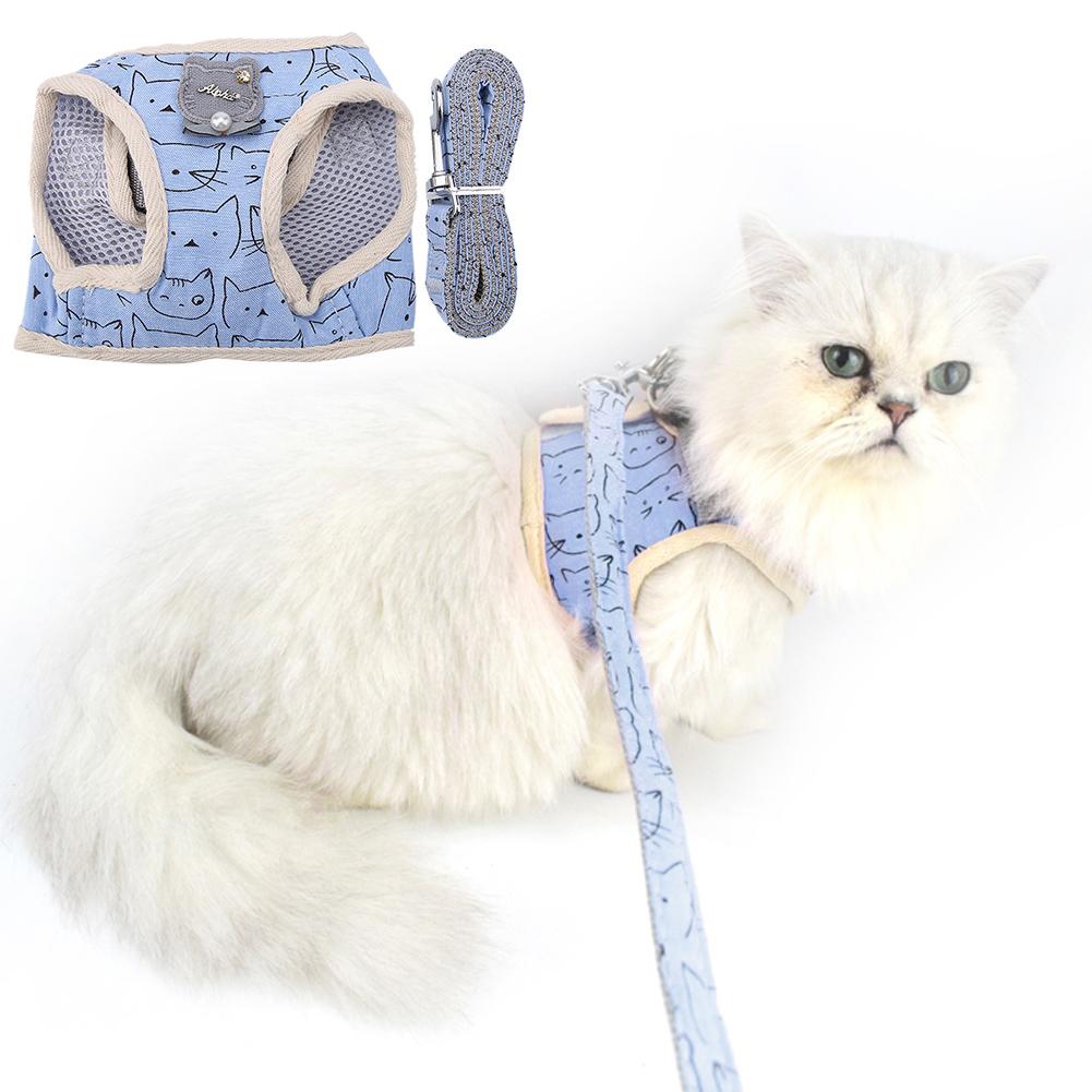 Kritne Cat Chest Strap, Vest Chest Strap, Cat Pattern Breathable Pet