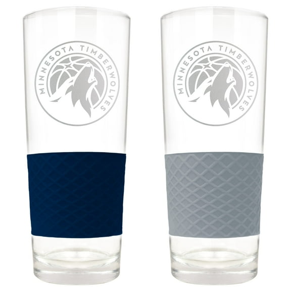 Minnesota Timberwolves 22oz. Logo Score Pint Glass Two-Piece Set
