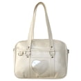 thumbnail image 1 of Bolso escolar Jk para mujer, bolso cruzado de Anime PU de gran capacidad, bolso de viaje elegante, 1 of 9