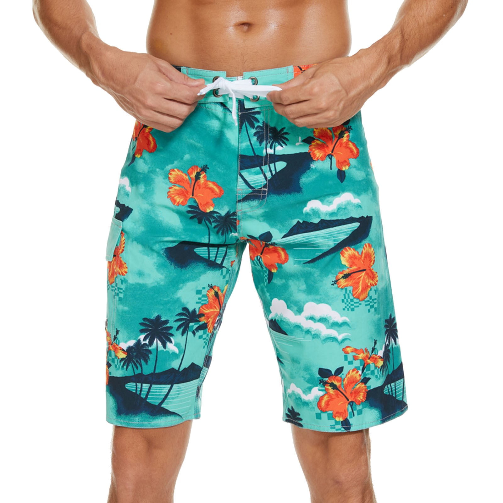 Swim Trunks Men Spring And Summer Leisure Suit Waist Adjustable Drawstring Triangle Liner Quick