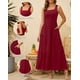 thumbnail image 4 of Vestido Kranda para mujer, vacaciones y verano, maxi, rojo vino, XXL, 4 of 6
