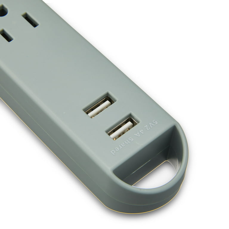 Had snatch rigdom onn. 3-Outlet Surge Protector with 2 USB Ports, Green, 3' - Walmart.com