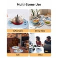 thumbnail image 2 of 15 Inch Round Placemats Set of 6, Blue Ombre Christmas Tree Non Slip Heat Insulation PP Table Mats, Xmas Balls Pine Needles Snowflake Washable Place Mats for Kitchen Dining Party Table Decor, 2 of 7