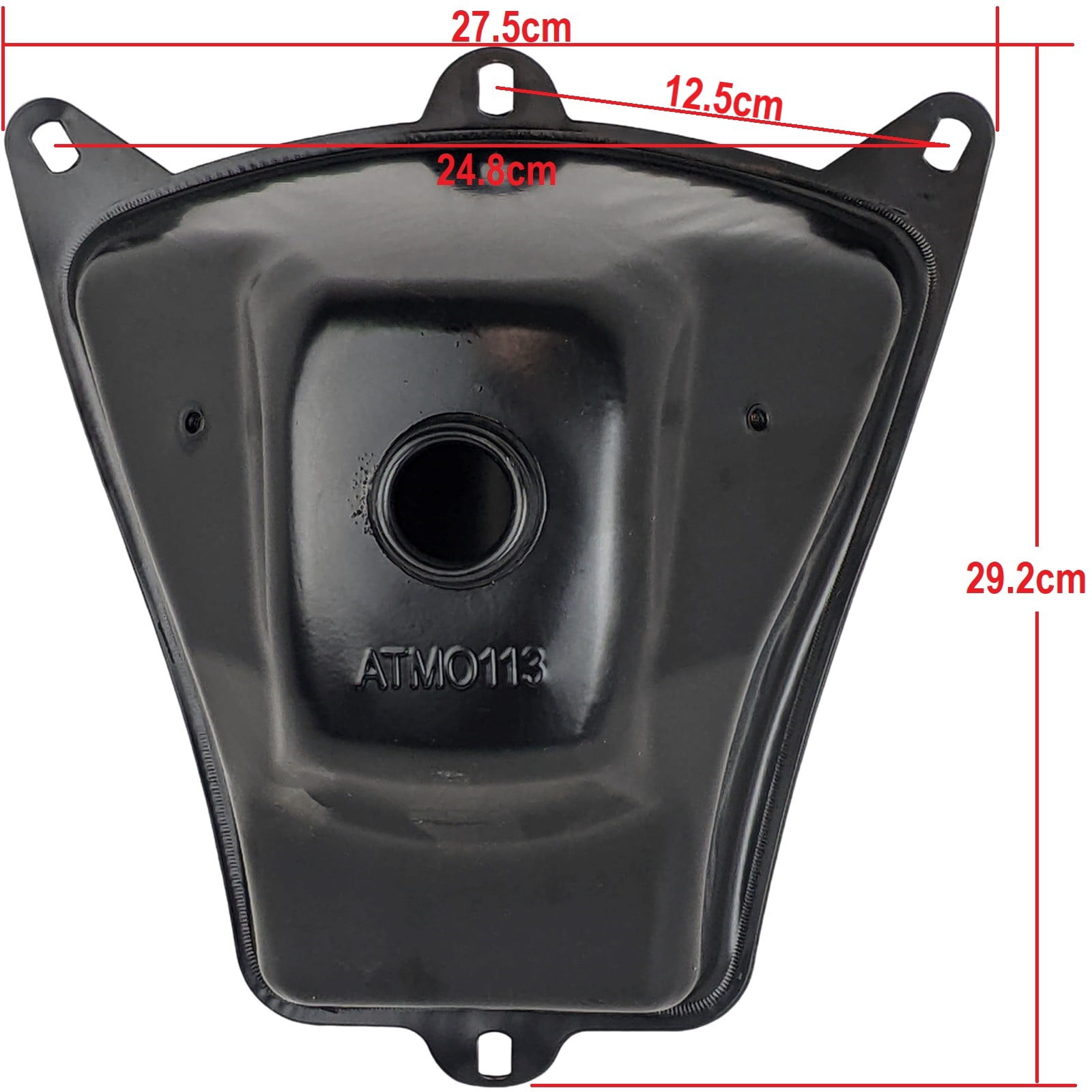 Steel Metal Gas Fuel Tank with Gas Cap Compatible for Taotao 90cc - 125cc Dirt Bikes - Taotao ATD90A, ATD125C, DB10, DB14