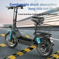 thumbnail image 5 of Misodo Electric Scooter Adults, 500W Motor, 36V 13Ah, Up to 20MPH, 20Miles Electric Scooter with Seat and Basket, 14'' Tires, Dual Brake, Commuter Escooter for Pets & Cargo, UL2272, 5 of 6