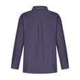 thumbnail image 4 of Cotton Linen Shirts for Womens 2026 Button Down Long Sleeve Blouse Casual Dressy Business Work Tops with Front Pocket, 4 of 7