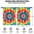 thumbnail image 2 of Blackout Kids Curtains,Colorful Rainbow Tie Dye Spiral Pattern Childrens Insulated Curtains Set Of 2,Bedroom Essentials,Toddler Room Decor 42"x54", 2 of 5