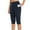 Navy, variant on TAGOLD Womens Summer Shorts Pants,Women's Knee Length Leggings High Waisted Yoga Workout Exercise Capris For Casual Summer With Pockets