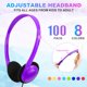 thumbnail image 3 of Paquete de 100 auriculares a granel para niños en el aula escolar, venta al por mayor con cable ajustable en la oreja, juego de clase para estudiantes, niños, adolescentes, niños, niñas y adultos (HY1, 3 of 5