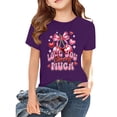 thumbnail image 2 of YunPes Girls Short Sleeve Shirts Kids Crewneck Soft T-Shirts Summer Tees 2‐13 Years Teen Y2k Cherry Printed Shirts Streetwear Dance, 2 of 8