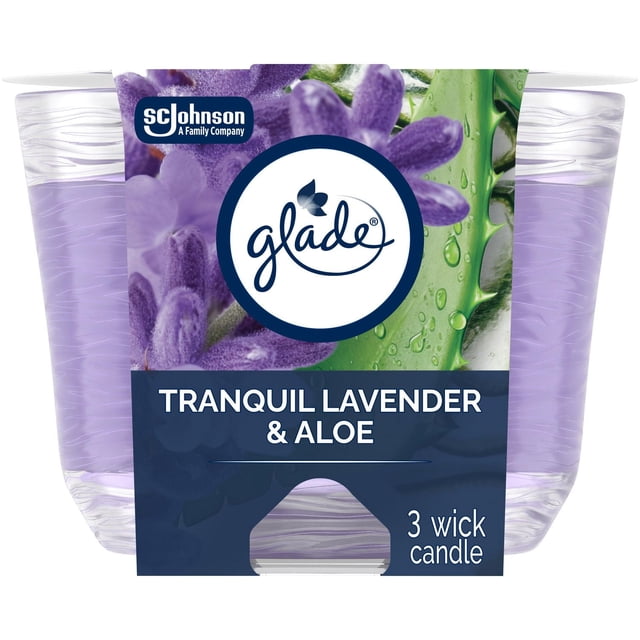 Glade® Chandelle parfumée, Lavande paisible et Aloès