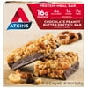 Atkins Chocolate Peanut Butter Pretzel Bar, 1.69oz, 5-pack (Meal Bar)