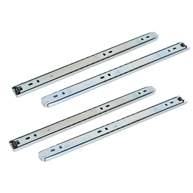 Deslizadores de bola telescópicos de 2 secciones para cajones Uxcell, longitud de 14" 4 piezas de metal