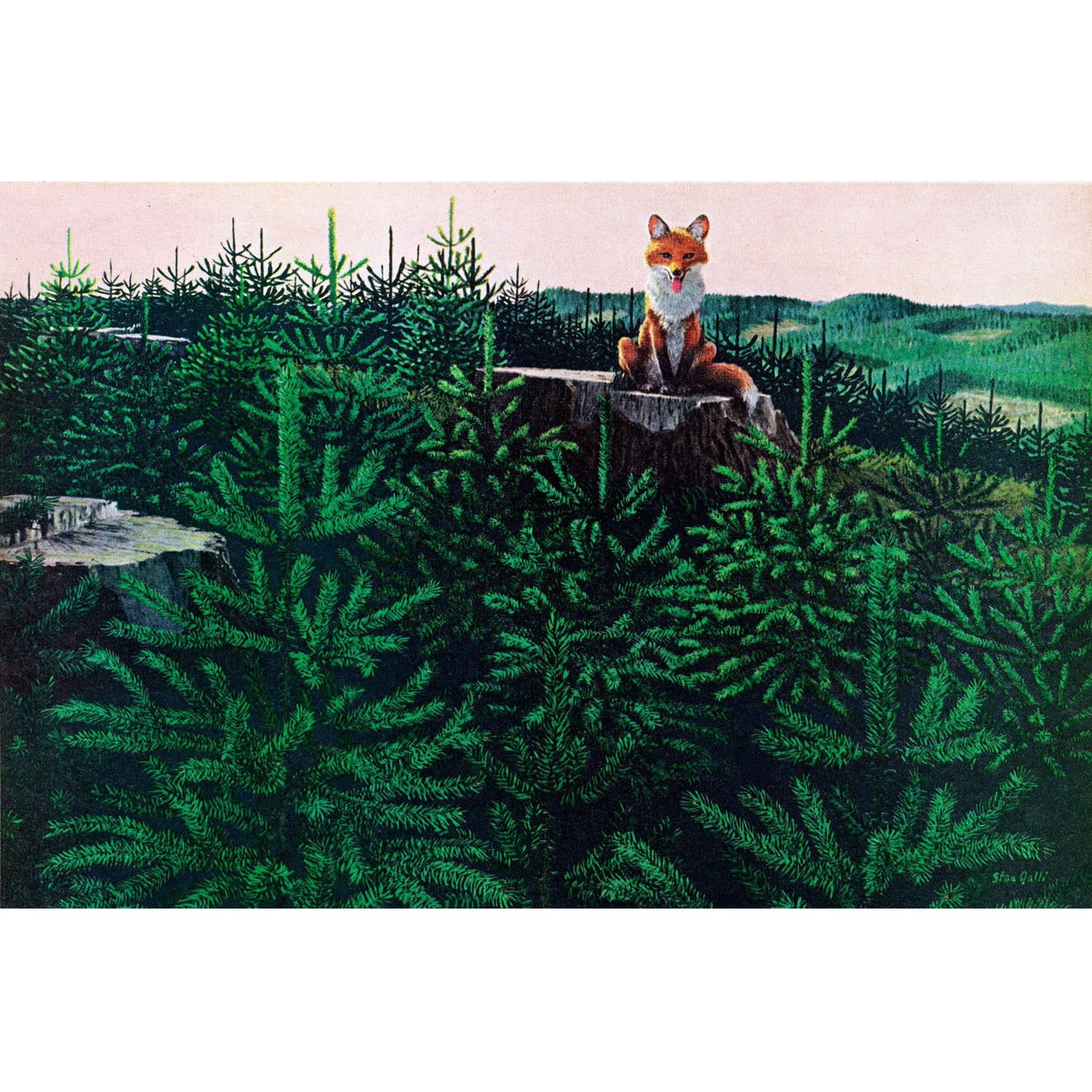 Marmont Hill "Mischievous Fox" Painting Print on Wrapped Canvas