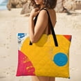 thumbnail image 4 of Color Wave Point Geometry Picnic Blanket Waterproof Outdoor Beach Blanket Hand-held Pad Suitable for Travel, Camping, Beach, Family Gatherings, 4 of 7
