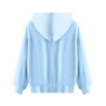 thumbnail image 6 of ATOGUTA Sweatshirts For Girls Long Sleeve Pullover Top Hoodie Kids Fall Winter Sweatshirts Size 5T-15, Light Blue, 6 of 6