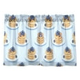 thumbnail image 7 of Yayeee Kitchen Curtains Tier Pair Light Filtering 27"x24" Rod Pocket Short Cafe Window Panel, Blueberry Pancake Pattern, 7 of 7