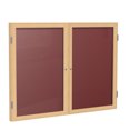 thumbnail image 2 of Ghent PN23660B-BK 36 in. x 60 in. 2-Door Walnut Wood Frame Enclosed Letterboard - Black, 2 of 6