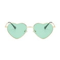 thumbnail image 2 of Lilgiuy Mental Sunglasses for Women Summer Classic Vintage Glasses Heart Shaped Transparent Candy Color Frameless Sun Protection for Party Favors, 2 of 2