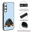 thumbnail image 2 of WIRESTER Shockproof Soft Rubber Cover Case for Samsung Galaxy S24 FE 6.7", Rottweiler Dog Lying Down Looking Up On Light Blue Background, 2 of 5