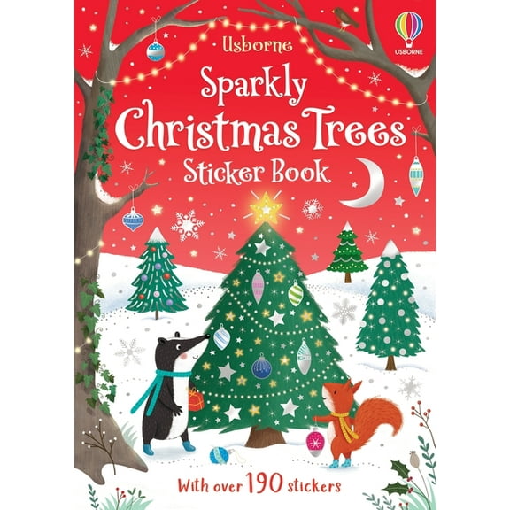 Sparkly Sticker Books Sparkly Christmas Trees, (Paperback)