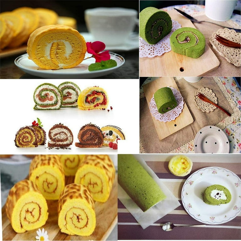 Yirtree Roll Cake Mat Pad Baking Mold Pastry Tools Silicone Nonstick Baking  Rug Mat Silicone Mould Flexible Soft Silicone Roll Mold Pastry Cake Cookie  Baking Sheet Pad 