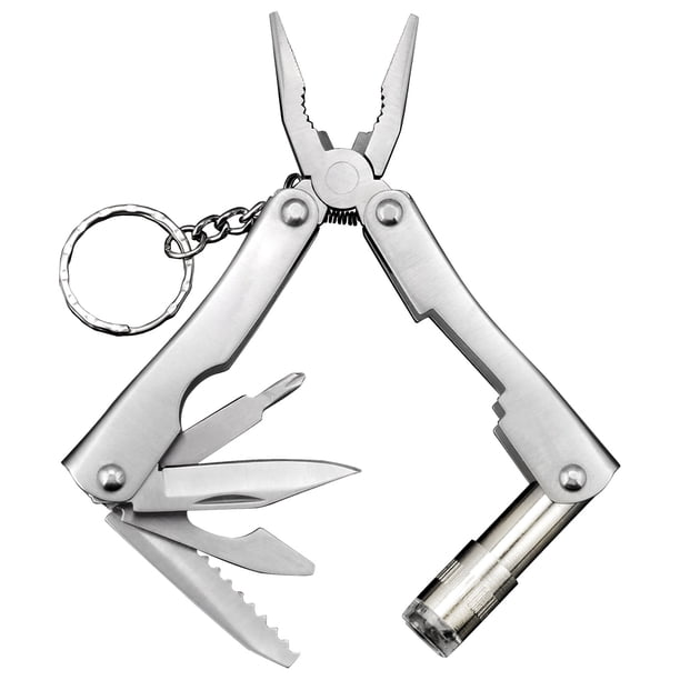 Alicates Para Herramientas 8 En 1 Alicates Multifuncionales Cuchillos Juego De Herramientas De Diseño Plegable De Acero Inoxidable Con Bloqueo De Seguridad Juego De Equipo De Supervivencia Portátil Noticed TO001578-00