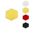 thumbnail image 4 of 3D espejo hexagonal extraíble etiqueta de la pared calcomanía decoración del hogar arte bricolaje - plata - 100x85x50mm 12 Piezas kenally JJ13756-01B, 4 of 6