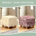 thumbnail image 6 of Jiueut Cherry Blossom Print Footstool Cover, Washable Square Slipcover with Non Slip Bottom Soft Foot Stool Protection Universal Fit for Most Footrest Sofa, 6 of 7