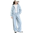 thumbnail image 2 of NAISIBABY Girls Outfit Sets Size 12,Long Sleeve Casual Cute Fashion Hoodies and Pants 2-Piece Set Clothes Blue, 2 of 9