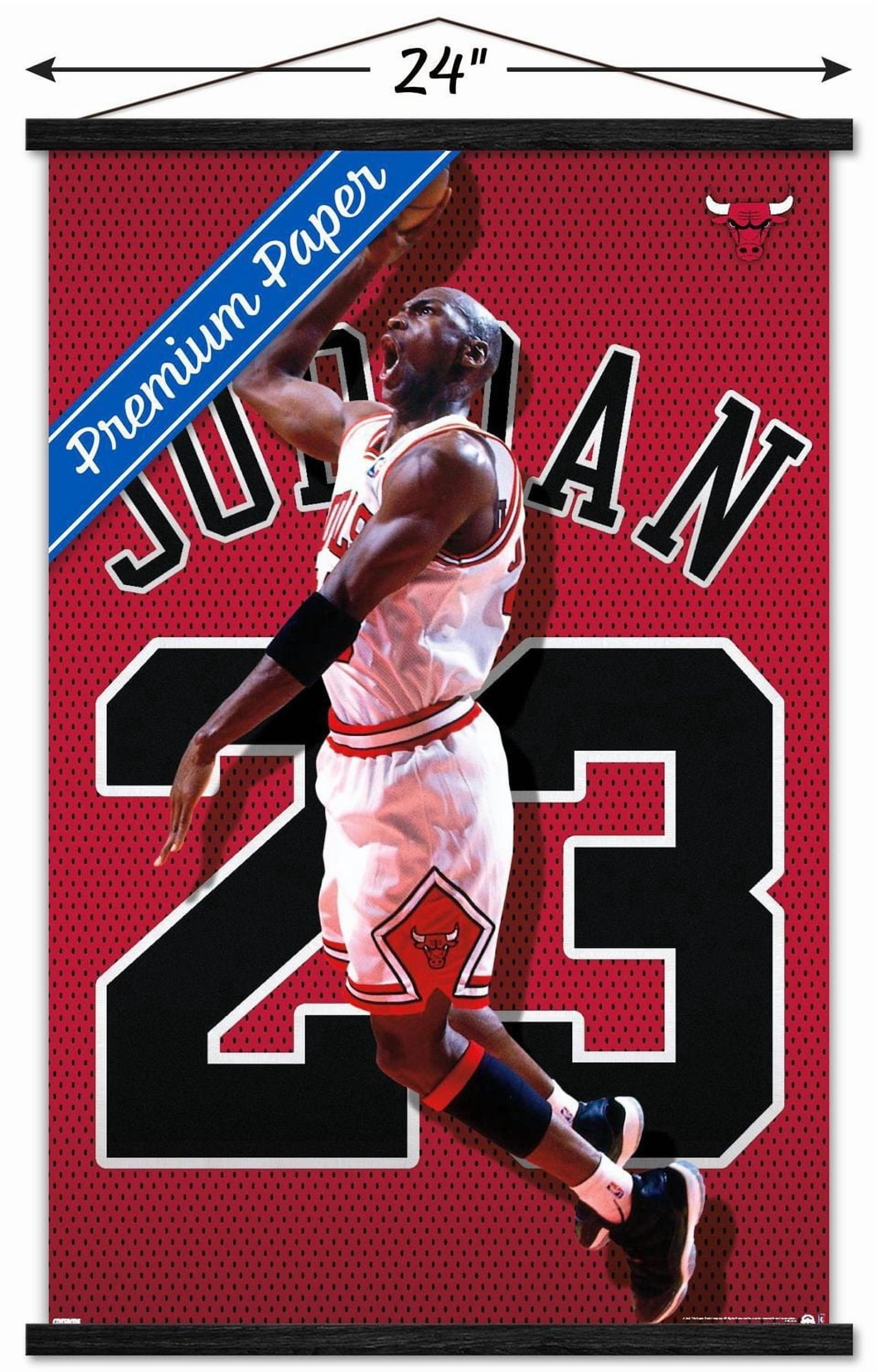 Michael Jordan - Jersey Wall Poster, 22.375" x 34" Framed