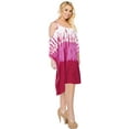 thumbnail image 4 of HAPPY BAY Women's Flowy Cover Ups Sleeveless Beach Tunic 1X-2X Pink, Tie Dye, 4 of 7