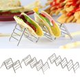 thumbnail image 2 of Hard Wave Stainless Steel Mexican Food Rack Stand Shell Taco Holder Display, 2 of 8