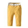 thumbnail image 3 of Minnieouse Conjunto de pantalones y camisa con botones para niños de otoño, ropa con cinturón y pajarita para eventos, pantalones con bolsillos conjuntos de ropa 120cm, 3 of 6