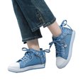 thumbnail image 2 of Willtoo Women’s Polka Dot High Top Canvas Sneakers, Lace‑Up Casual Walking Shoes, Lightweight Flat Fashion Footwear for Daily Wear, 2 of 5