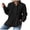 Black, variant on Pullover Sweaters for Women With Buttons Fall Winter Comfy V-Neck Long Sleeve Rolled Drop Shoulder Hoody Solid Color Leisure Cotton Sweatshirts Hoodies(White,XL)