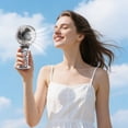 thumbnail image 3 of SIYTUAU Handheld Fan Mini Portable Rechargeable Battery Powered Plastic For Women Travel Makeup Outdoor Indoor Use, 3 of 6
