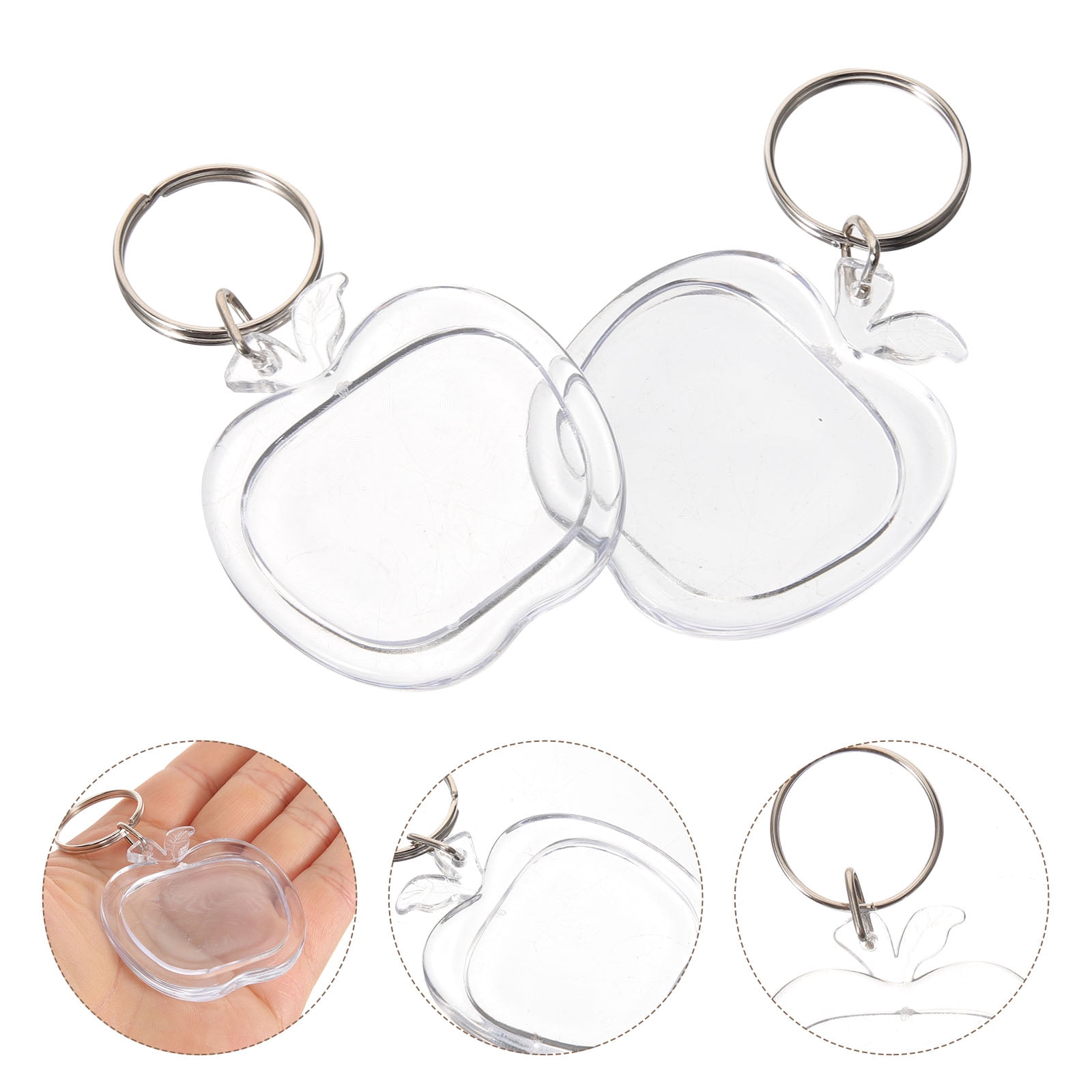 LABSERRON  40Pack DIY Photo Holder Keychains for Women Men Kids 3.3×1.8×0.8in