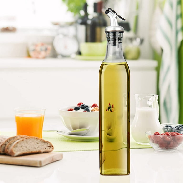 AVACRAFT Glass Olive Oil Dispenser Bottle with Pour Spouts Measurement Marks on The Oil Container for Healthy Cooking Beautiful Olive Oil Bottle Oil A