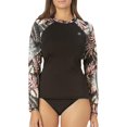 thumbnail image 2 of Hurley Women's UPF 50+ Long Sleeve Pull Over Rash Guard (Scattered Palm, XL), 2 of 5