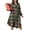 Green, variant on Kureaily Plus Size Casual Plaid Dress With Adjustable Tie Belt Functional Pockets Button Front Details And Curved Hem Design F or Everyday Comfort (Yellow,Medium)
