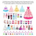 thumbnail image 2 of 36 Uds. Conjunto de ropa de muñeca, falda de muñeca de poliéster, pantalones, Mini para cambiarse de ropa, juego JShteea  El nuevo, 2 of 9