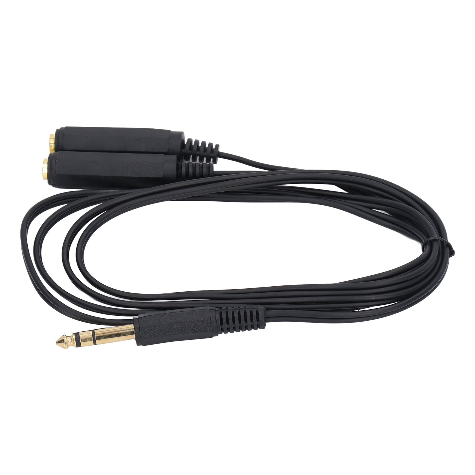 Fyydes 1.8m Mic Y Splitter Cable 6.35mm Male Head to Dual 6.35mm Female