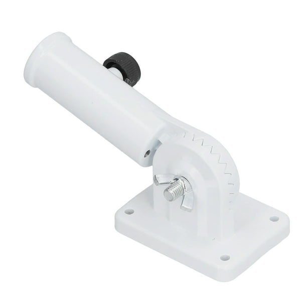 Flagpole Mounting Bracket, Durable Flag Pole Holder White 1in Single Hole  Multi Position For Display 