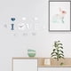 thumbnail image 5 of Ounissouiy Paquete de 12, un juego, diseño de letras de amor, superficie de espejo, reloj de pared, pegatinas de pared, superficie lisa Flexible, Decoración del hogar, 5 of 6