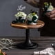 thumbnail image 5 of Soporte De Pastel De Madera Soporte De Postre Rústico Soporte De Cupcake Redondo Delicado Con Base Negra Mate Para Festival De Fiesta De Cumpleaños De Boda Inevent HA025836-03, 5 of 6